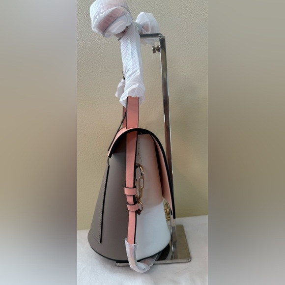 Zac Posen Belay Leather Crossbody, Color is Dark Bellini Color Block, NWT - Picture 3 of 11